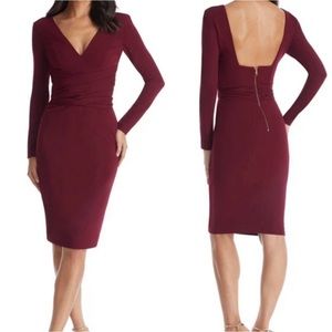 Dress The Population Burgundy Drew Dress